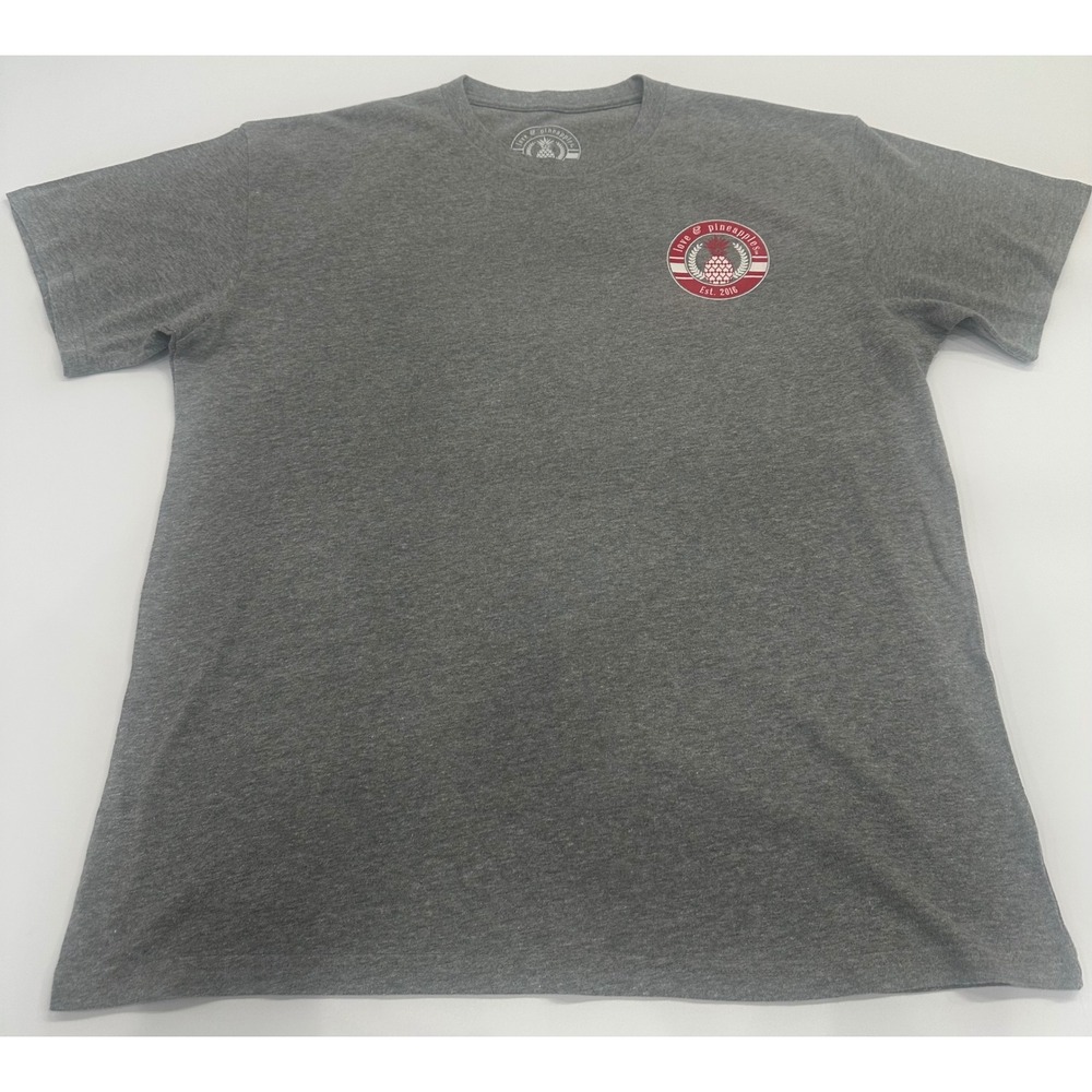 Love & Pineapples We The People Like To Party Graphic T-Shirt Gray Large L